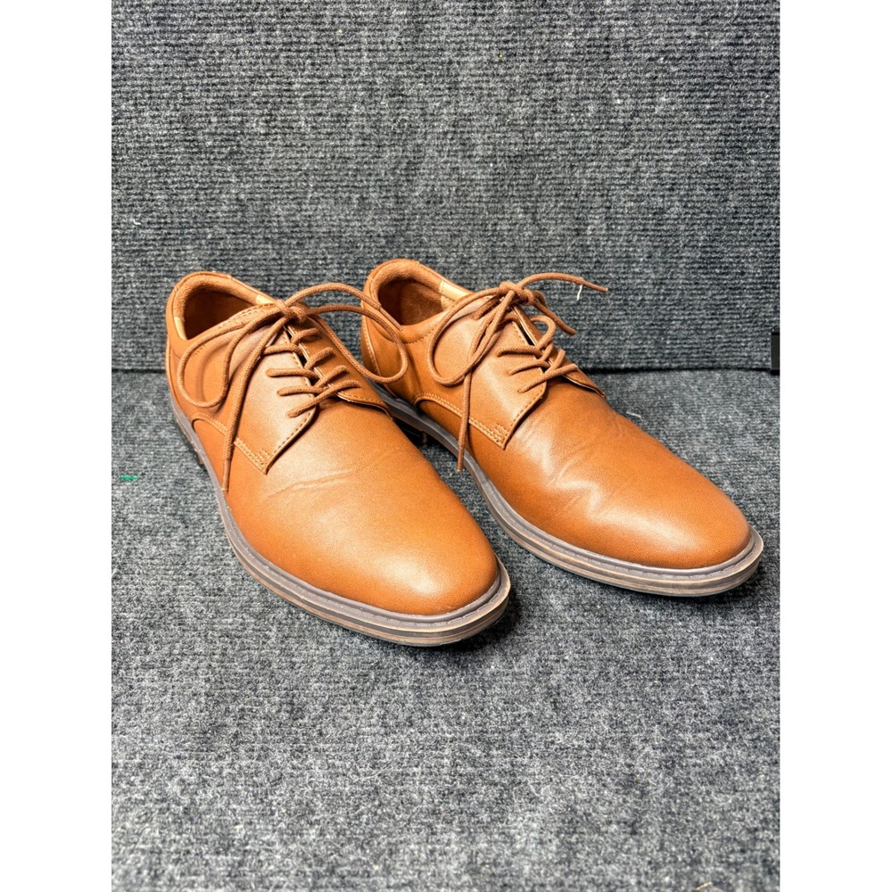 Goodfellow & Co Mens Jeffrey Plain Toe Derby Shoes Cognac Brown Size 7 098005313